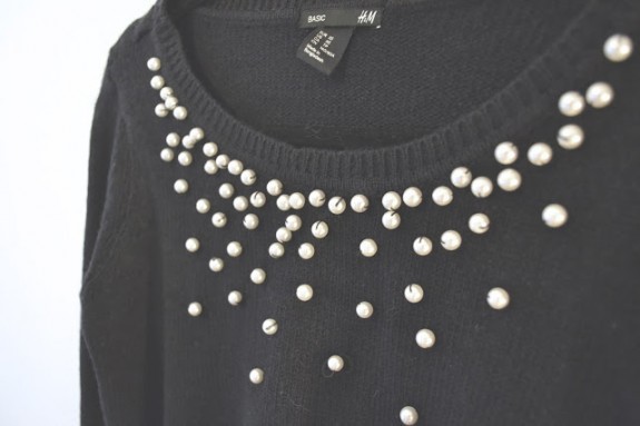 DIY Pearl Studded Sweater – Honestly WTF